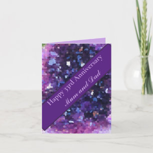 33rd Wedding Jubileum, bewerkbaar Kaart