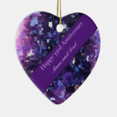 33rd Wedding Jubileum, bewerkbaar Keramisch Ornament (Rechts)