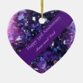 33rd Wedding Jubileum, bewerkbaar Keramisch Ornament (Voorkant)