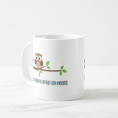 33rd Wedding Jubileum Owls Koffiemok (Voorkant links)