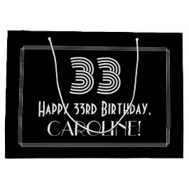 33ste verjaardag — Art Deco geïnspireerd look "33" Groot Cadeauzakje