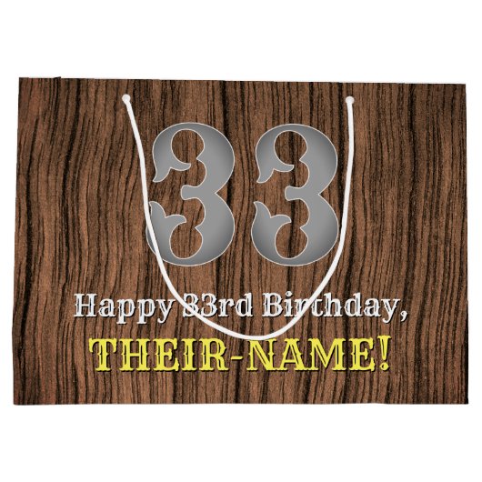 33ste verjaardag: Country Western geïnspireerd uit Groot Cadeauzakje (Achterkant)