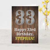 33ste verjaardag: Country Western geïnspireerd uit Kaart (Gele Bloem)