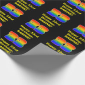 33ste verjaardag: Leuke, kleurrijke regenboog geïn Cadeaupapier (Hoek)