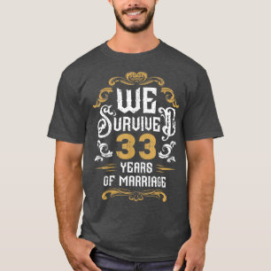 33th Wedding Jubileum Couples Husband Wife 33 Y T-shirt
