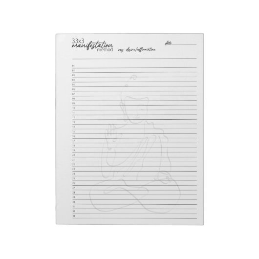 33x3 Manifestatiemethode, Aantrekkingsrecht Notitieblok (Linkerzijde)