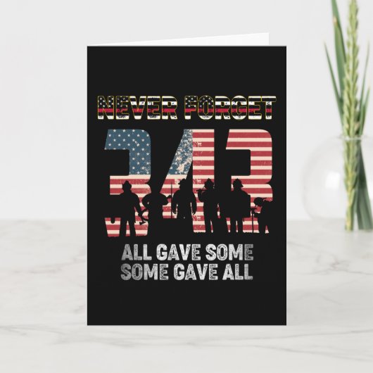 343 Firefighter vergeet nooit alles om zo'n 21e te Kaart (Voorkant)