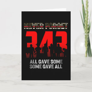 343 Firefighter Vergeet Shirt 9 11 21st nooit Kaart