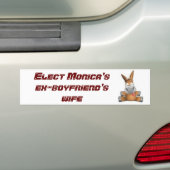 3466028847, Verkiezingsvrouw van Monica's ex-vrien Bumpersticker (Op auto)