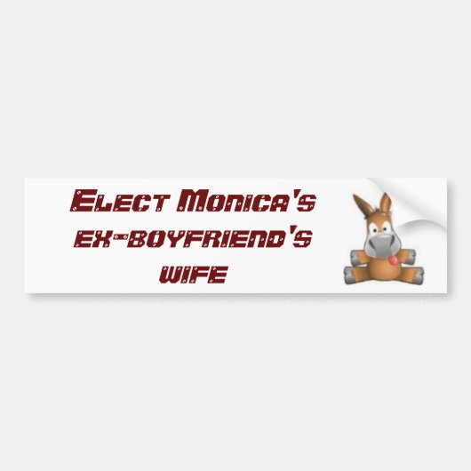 3466028847, Verkiezingsvrouw van Monica's ex-vrien Bumpersticker (Voorkant)