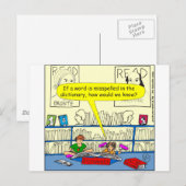 346 gespeld Word verkeerd in de cartoon van de Briefkaart (Voorkant / Achterkant)