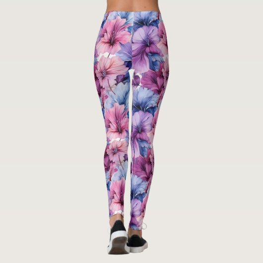 #34 Bloemen patroon Leggings (Achterkant)