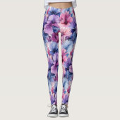 #34 Bloemen patroon Leggings (Voorkant)