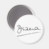 34 De handtekening van prinses Diana. Magneet (Voorkant / Achterkant)