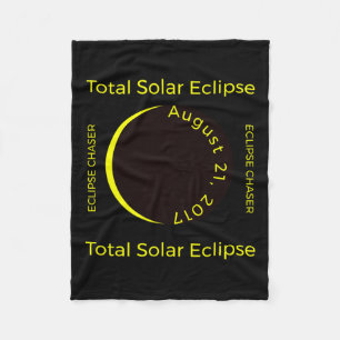 #34;eclipse Chaser#34; Totale zonsverduistering Au Fleece Deken