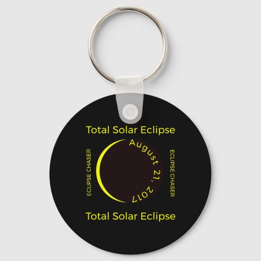 #34;eclipse Chaser#34; Totale zonsverduistering Au Sleutelhanger (Voorkant)