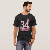 34 & Fabulous I Pink White Party Group Candid Phot T-shirt (Voorkant volledig)