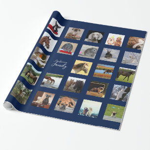 34 FHOTO COLLAGE Cadeauverpakking - Kan kleur bewe Cadeaupapier