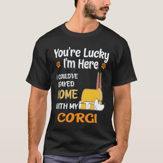 34 Ik had thuis kunnen blijven met Corgi T-shirt (Voorkant)
