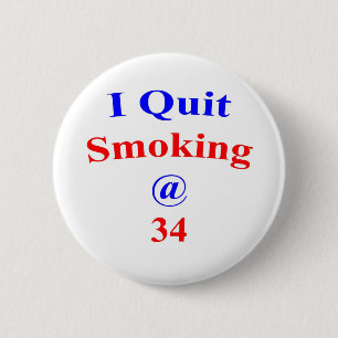 34 Ik stop met roken Ronde Button 5,7 Cm