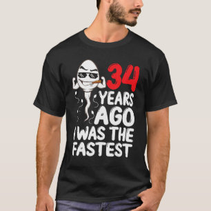 34 jaar geleden was ik de Mannen 34e verjaardag va T-shirt
