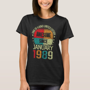 34 jaar Geweldige sinds januari 1989  34e kwartaal T-shirt