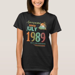 34 jaar Geweldige sinds juni 1989 34e verjaardag T-shirt