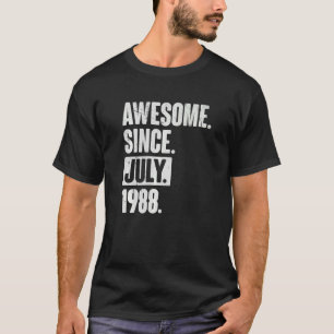 34 Jaar Oud 34e Verjaardag Geweldige sinds juli 19 T-shirt