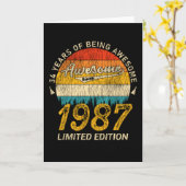 34 jaar oud dag 1987 Geweldige sinds 34 september Kaart (Gele Bloem)