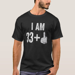 34 jaar oud en mijn 34e verjaardag middelvinger t-shirt