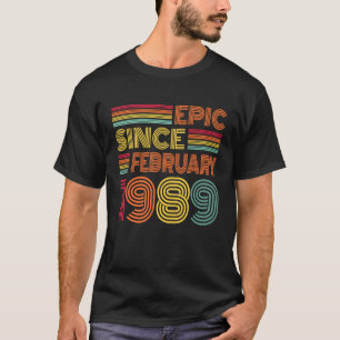 34 jaar oud epic sinds februari 1989 34th Birthda T-shirt