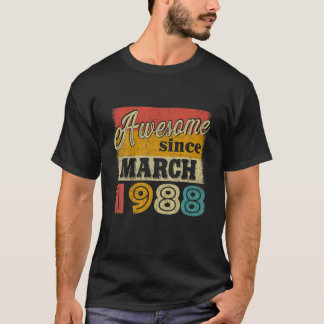34 jaar oud Geweldige sinds maart 1988 geeft 34e b T-shirt