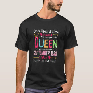 34 jaar oud meisjes 34e verjaardag koningin septem t-shirt