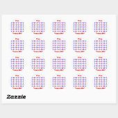 34 jaar oud! ronde sticker (Vel)