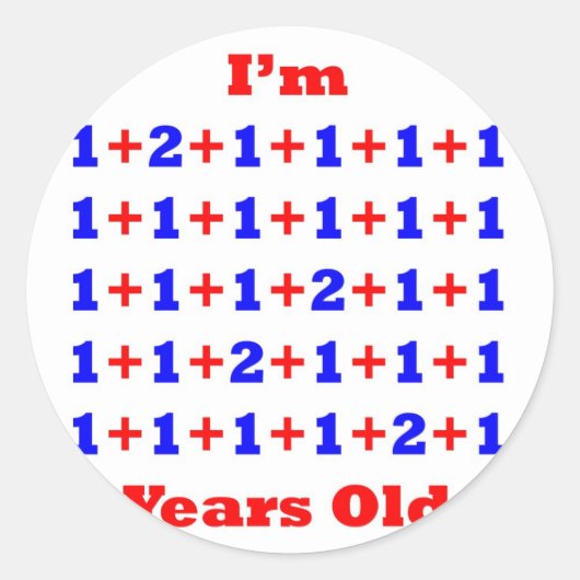 34 jaar oud! ronde sticker (Voorkant)