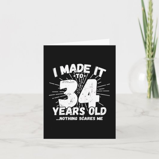 34 Jaar Oud Sarcastisch Meme Grappig 34e Verjaarda Kaart (Voorkant)