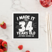 34 Jaar Oud Sarcastisch Meme Grappig 34e Verjaarda Servet (Insitu)