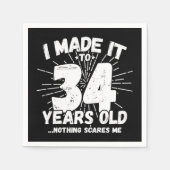 34 Jaar Oud Sarcastisch Meme Grappig 34e Verjaarda Servet (Voorkant)