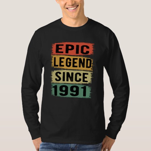 34 jaar oude Bday Epic Legend 34e verjaardag cadea T-shirt (Voorkant)