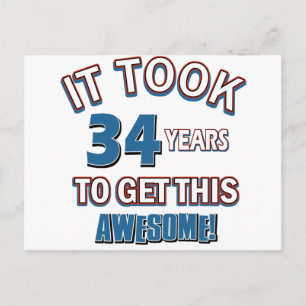 34 jaar oude design briefkaart