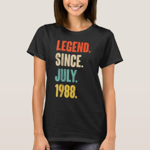 34 jaar oude legenda sinds juli 1988 34e verjaarda t-shirt