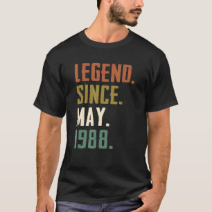 34 jaar oude legende sinds mei 1988 34e verjaardag t-shirt