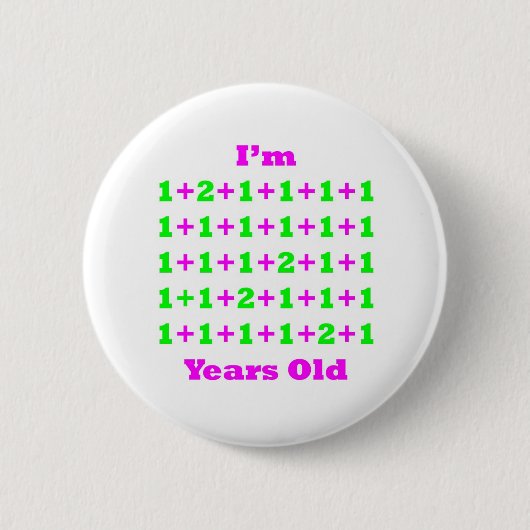 34 jaar oude Magenta Gr Ronde Button 5,7 Cm (Voorkant)