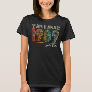 34 jaar Oude Vintage 1989 34e verjaardag voor vrou T-shirt