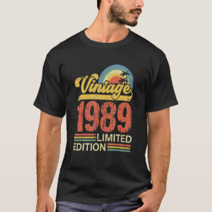 34 jaar oude Vintage 1989 35e verjaardag T-shirt
