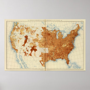 34 Percentage religieuze denominaties 1890 Poster