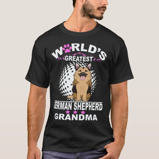 34 's Werelds Grootste Duitse Herders Oma Duitse T-shirt (Voorkant)