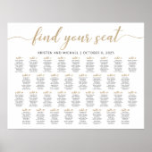 34 Tafels Vind uw zitplaatskaart plan Poster (Voorkant)