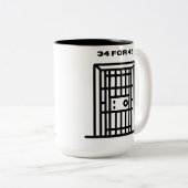 34 voor 45 tweekleurige koffiemok (Voorkant rechts)