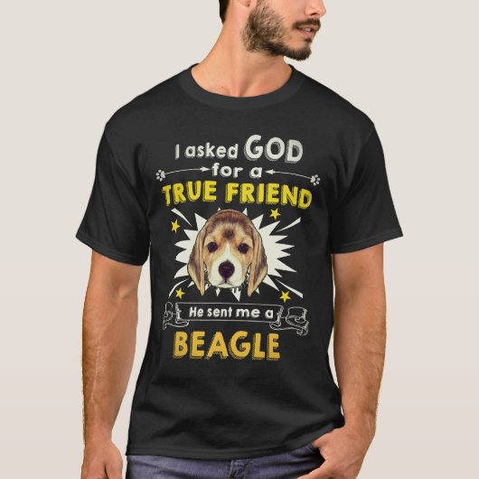 34 Vroeg God - Ware Vriend - Een Beagle T-shirt (Voorkant)